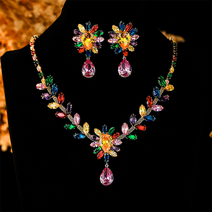 📢📢50% OFF !! ⏰Women Casual Colorful Floral Necklace Set