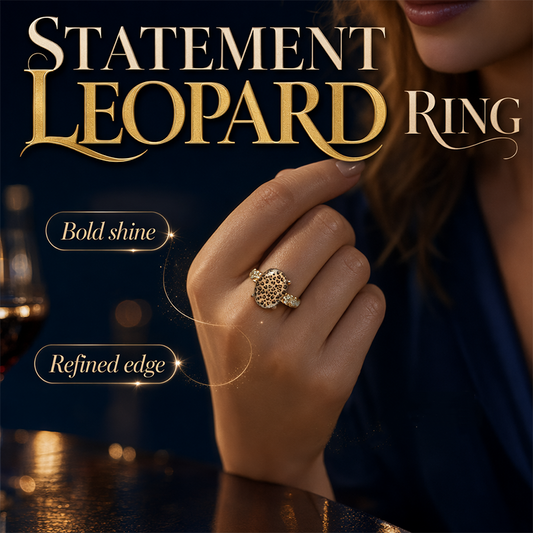 Vintage Leopard Print Oval Ring
