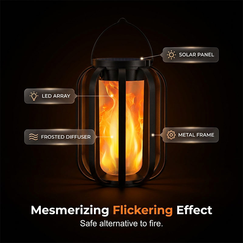🎁Buy more get more save🎁Solar Flickering Flame Lantern