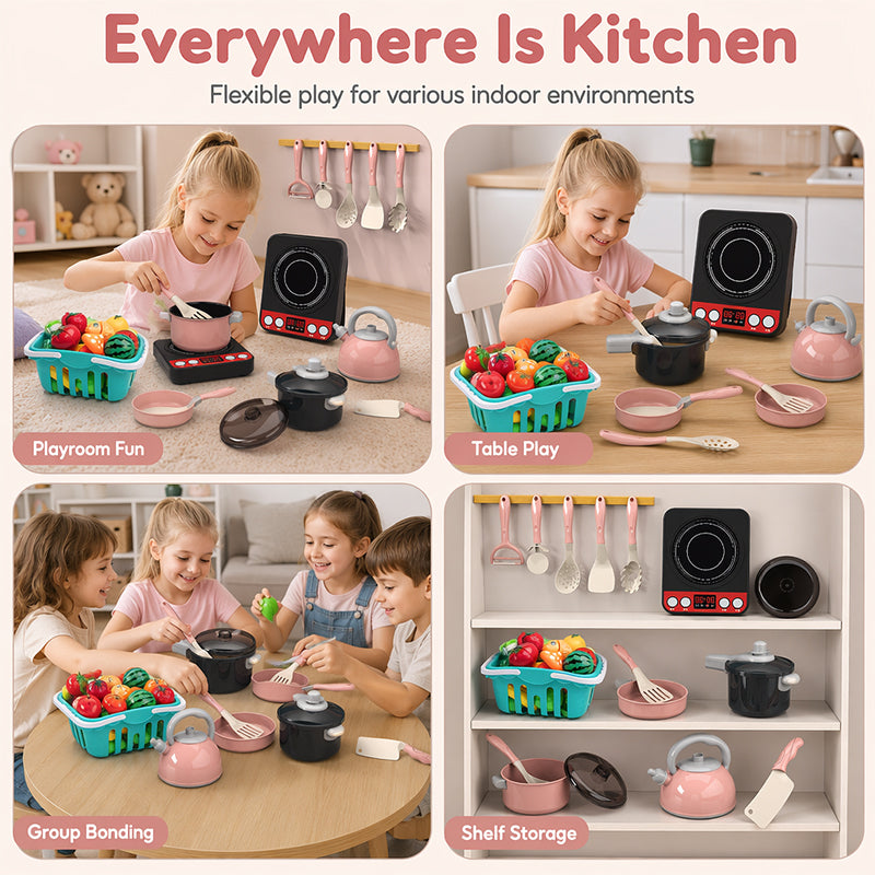⭐ DON'T MISS 50% OFF 🍽️ Complete Accessory Set — Cookware, Food & Utensils Included