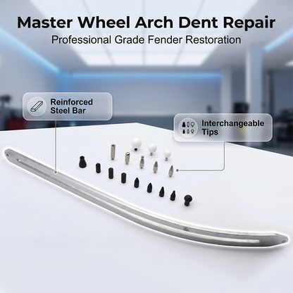 ⏳Time-Limited Special⏰Wheel Arch Dent Repair Kit – Paint-Safe, Steel Slide Bar & Multi-Head Set 🛠️