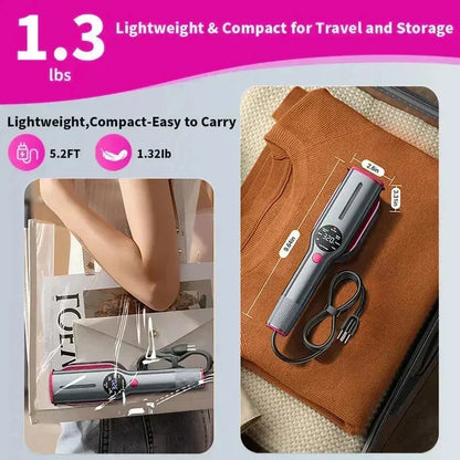 🥳2026 HOT SALE🥳💞50K+ SOLD!💥🧺💨 50% OFF! Steam Iron & Steamer 2-in-1 – Kills 99.99% mites & bacteria. 5s preheat, 150ml tank. Ceramic plate, even heat. Safe for silk to cotton. Your fabric care essential. 🛡️🌿