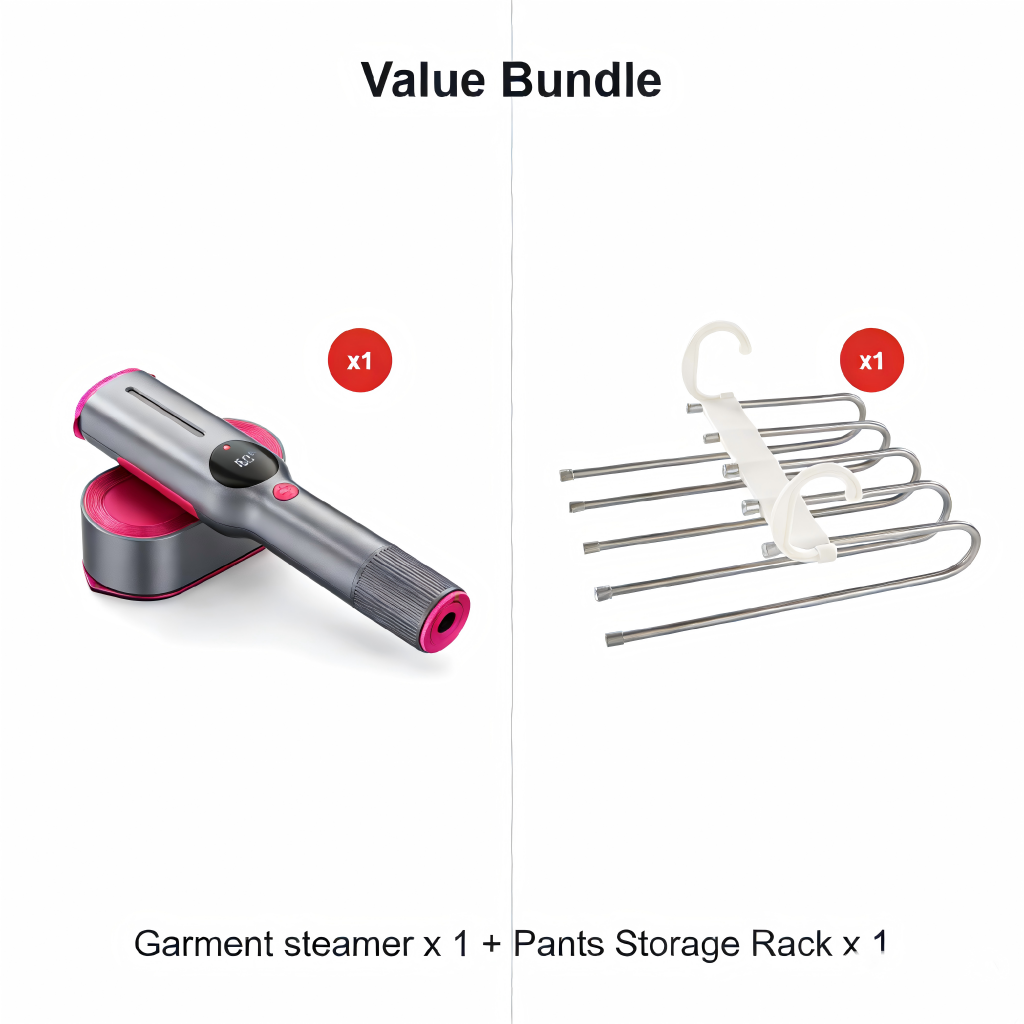 🥳2026 HOT SALE🥳💞50K+ SOLD!💥🧺💨 50% OFF! Steam Iron & Steamer 2-in-1 – Kills 99.99% mites & bacteria. 5s preheat, 150ml tank. Ceramic plate, even heat. Safe for silk to cotton. Your fabric care essential. 🛡️🌿