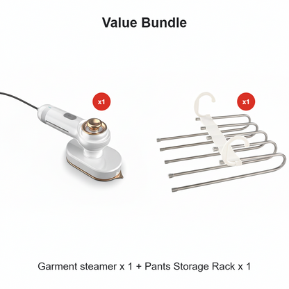 🥳2026 HOT SALE🥳💞50K+ SOLD!💥🧺💨 50% OFF! Steam Iron & Steamer 2-in-1 – Kills 99.99% mites & bacteria. 5s preheat, 150ml tank. Ceramic plate, even heat. Safe for silk to cotton. Your fabric care essential. 🛡️🌿