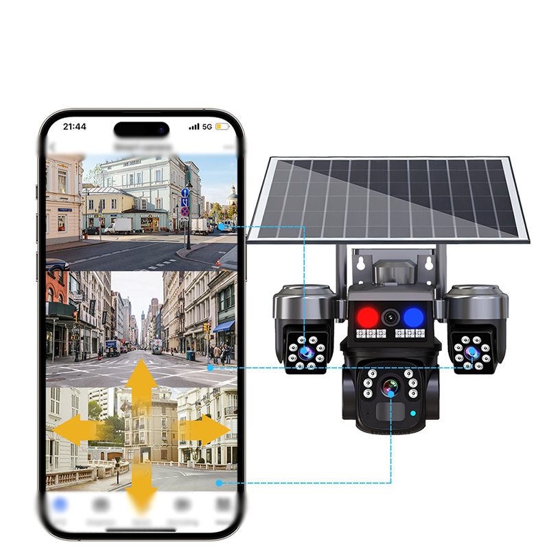 ⏳🔥LIMITED-TIME 52% OFF! ⏰Solar Wireless Security Camera – Triple Lens,9MP Color Night Vision,IP66 Waterproof ☀️🏠
