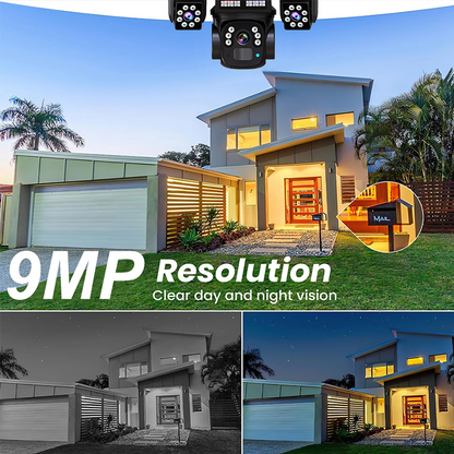 ⏳🔥LIMITED-TIME 52% OFF! ⏰Solar Wireless Security Camera – Triple Lens,9MP Color Night Vision,IP66 Waterproof ☀️🏠