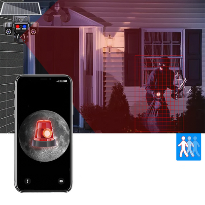 ⏳🔥LIMITED-TIME 52% OFF! ⏰Solar Wireless Security Camera – Triple Lens,9MP Color Night Vision,IP66 Waterproof ☀️🏠