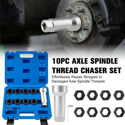 ⏳Time-Limited Special⏰10-Piece Axle Spindle Thread Chaser Set