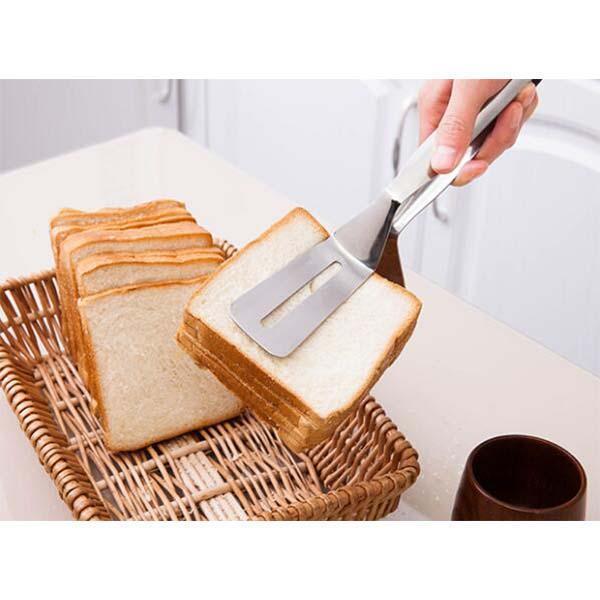 🍳 Stainless Steel Kitchen Tongs with Spatula