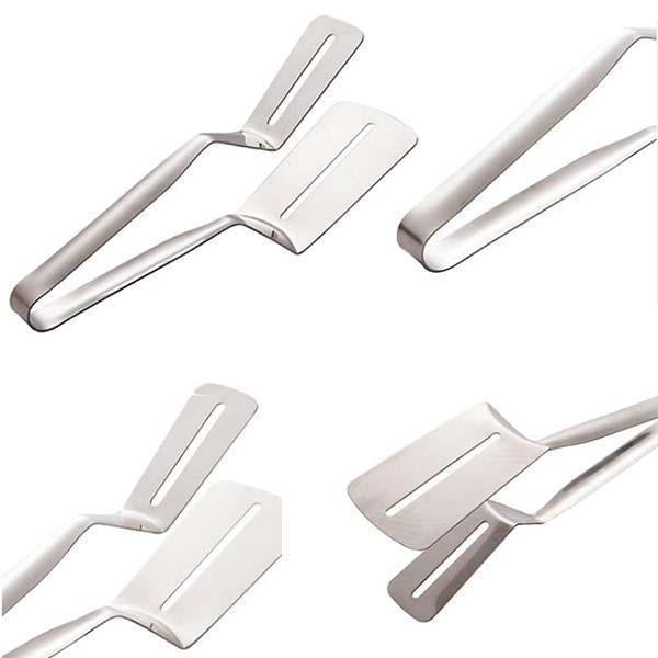 🍳 Stainless Steel Kitchen Tongs with Spatula