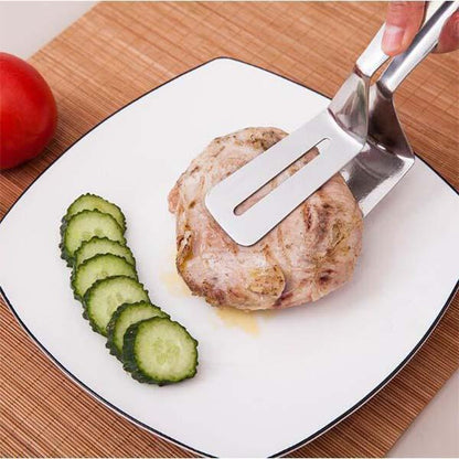 🍳 Stainless Steel Kitchen Tongs with Spatula