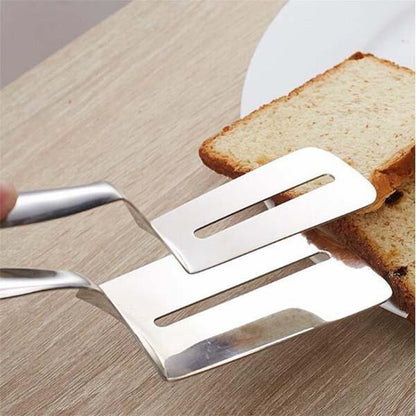 🍳 Stainless Steel Kitchen Tongs with Spatula