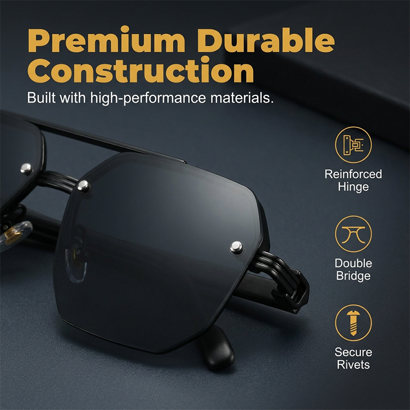 Men's Stylish Geometric Polygon Sunglasses