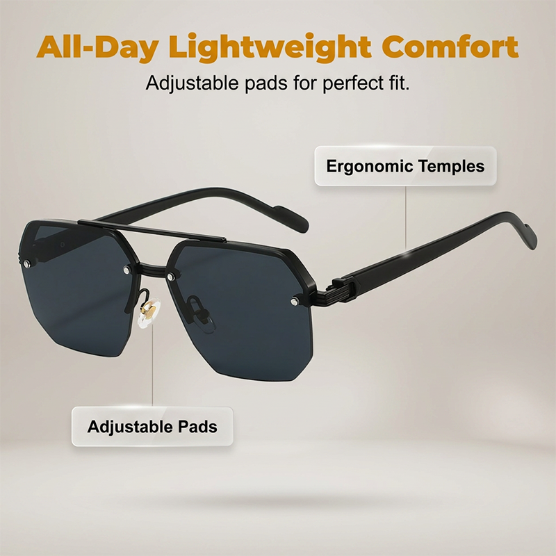 Men's Stylish Geometric Polygon Sunglasses