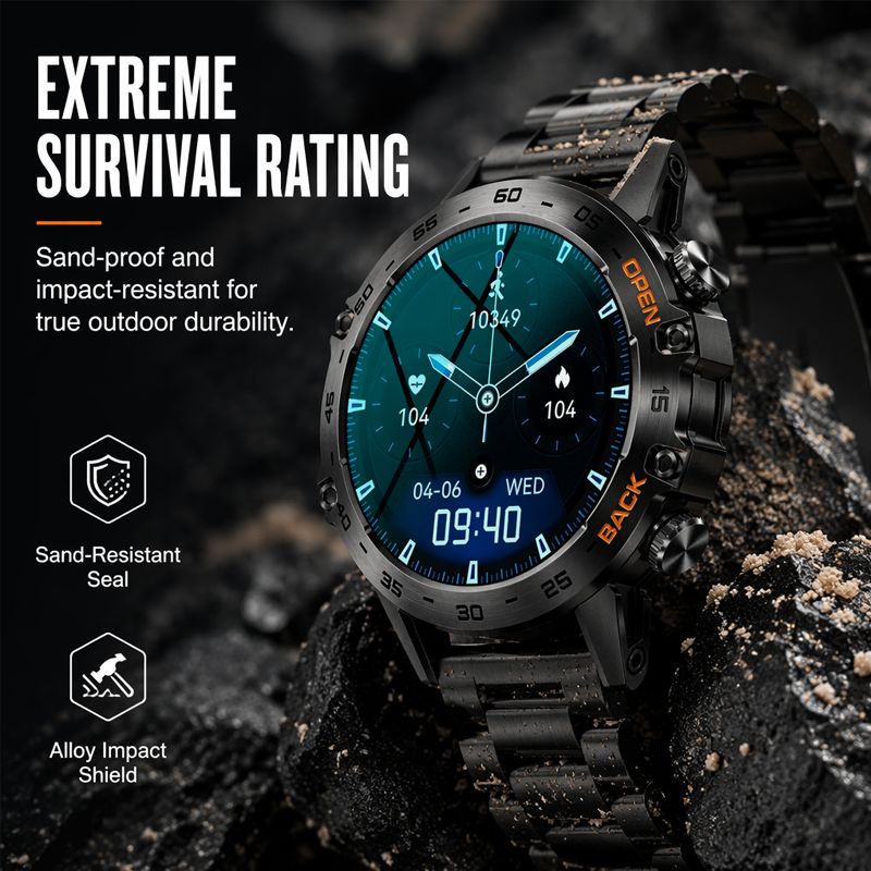 Rugged Outdoor Waterproof Smartwatch