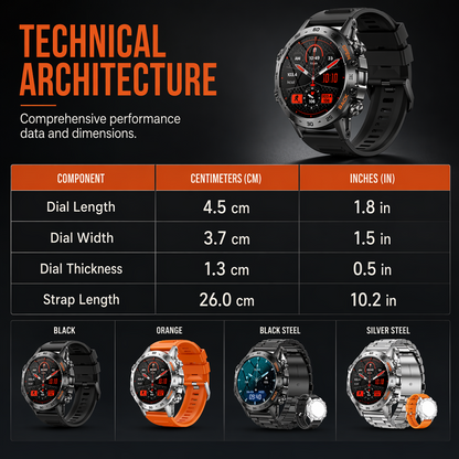 Rugged Outdoor Waterproof Smartwatch