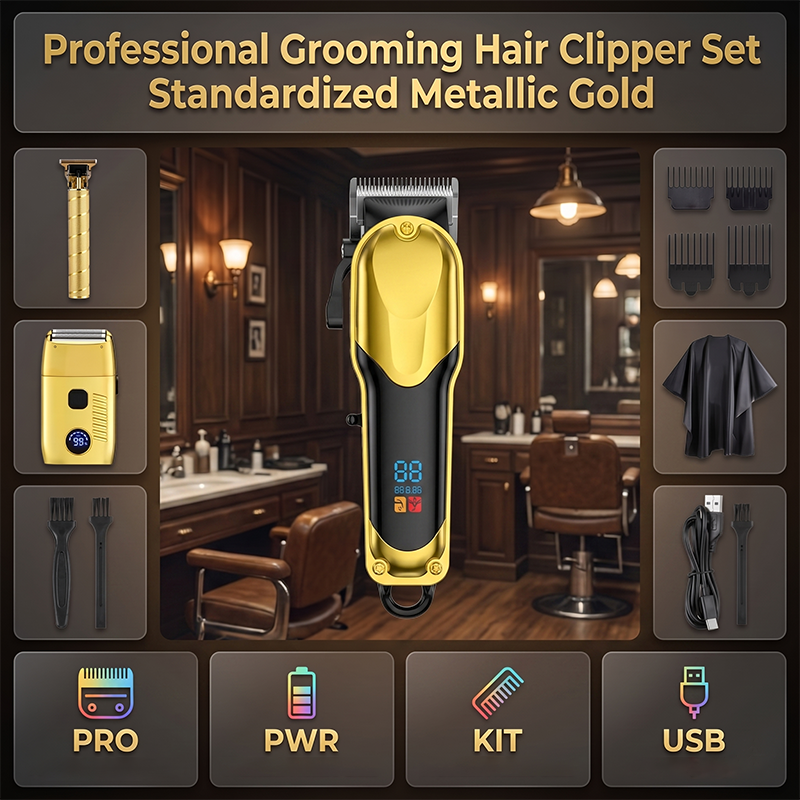 Professional Men's Electric Hair Clipper Set