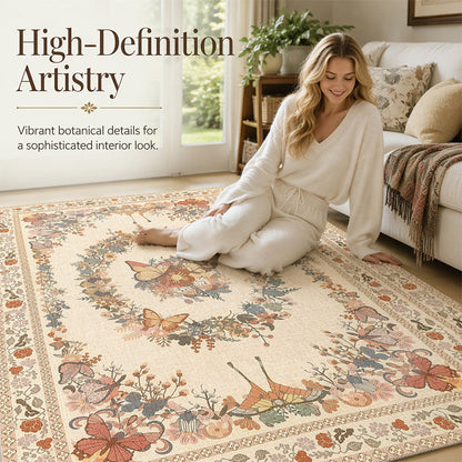 Easy-Care Floral Area Rug