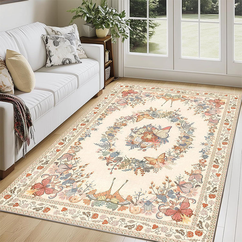 Easy-Care Floral Area Rug