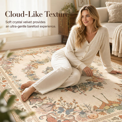 Easy-Care Floral Area Rug