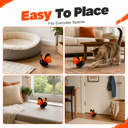 Smart Sensing Flapping Butterfly Toy Interactive Cat