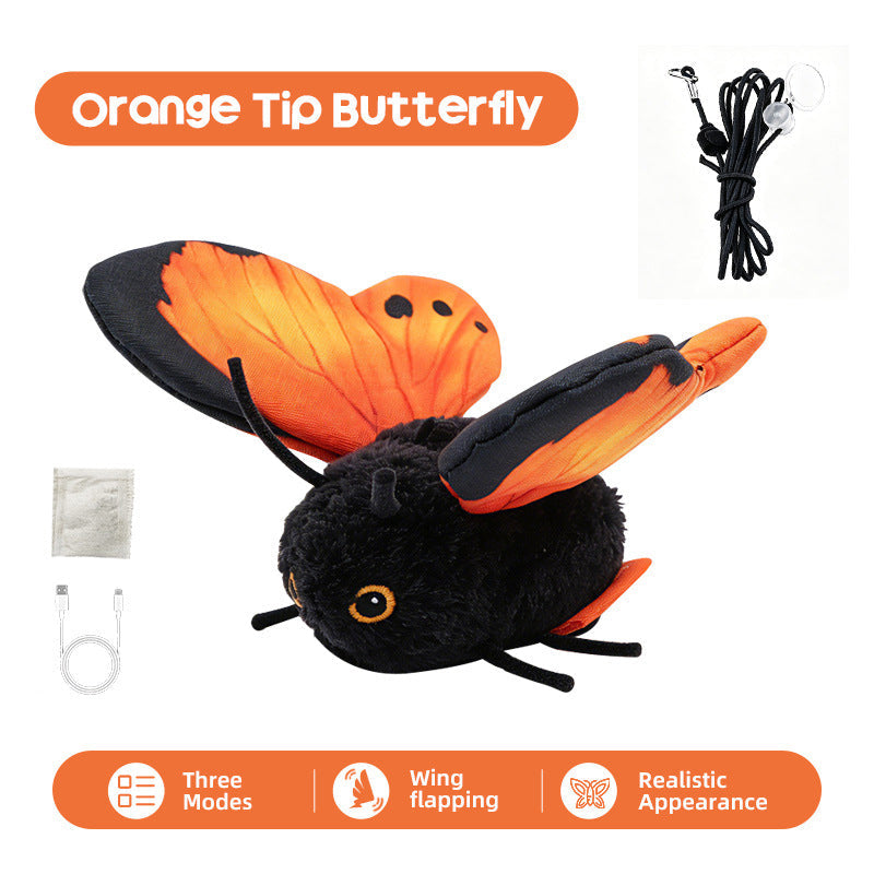 Smart Sensing Flapping Butterfly Toy Interactive Cat