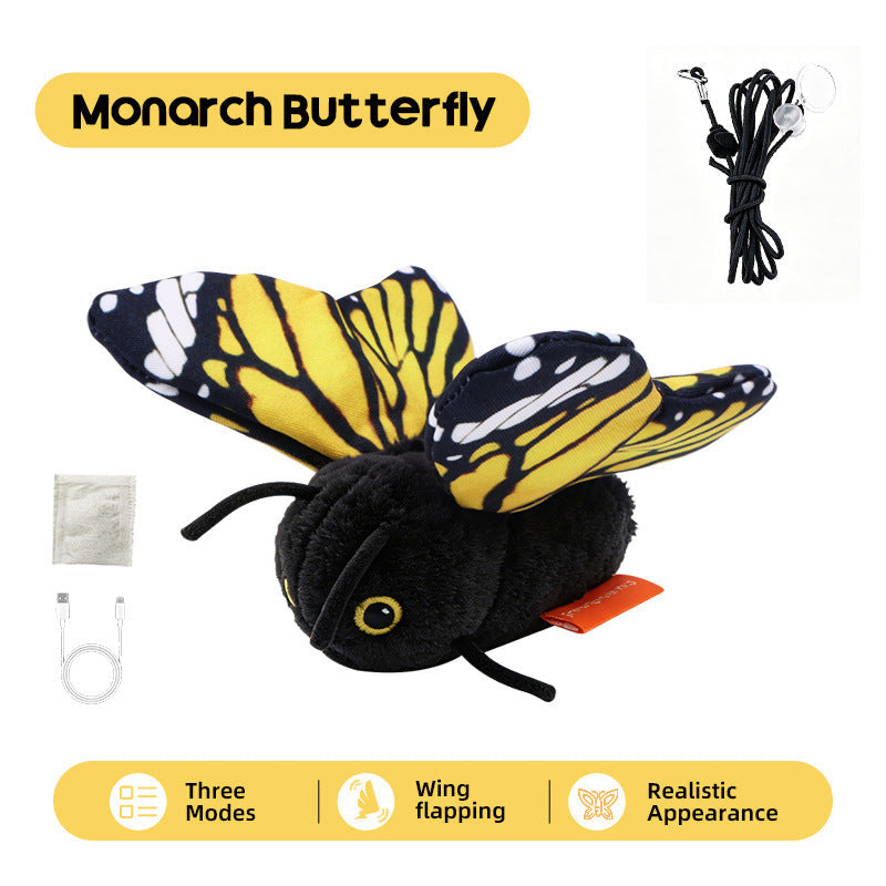Smart Sensing Flapping Butterfly Toy Interactive Cat