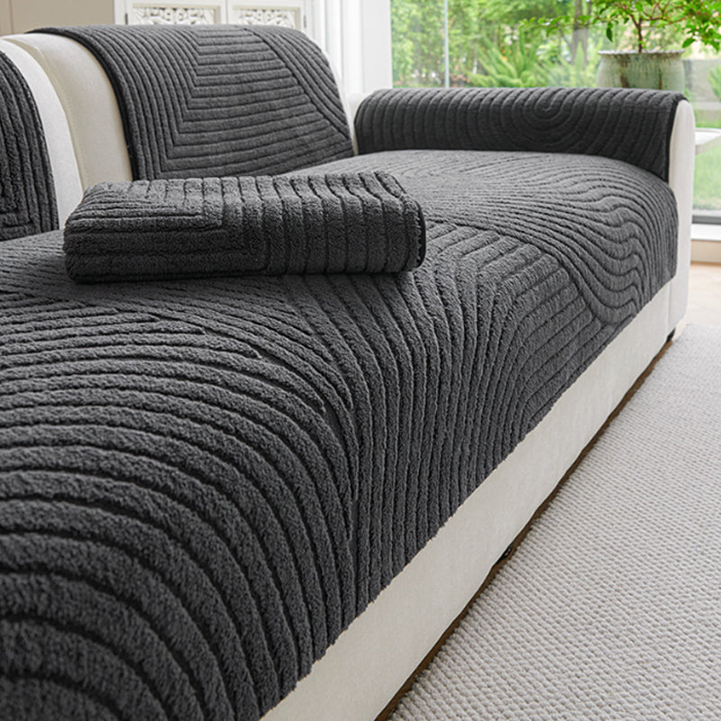 Cotton Velvet Winter Sofa Cushion Non-Slip Plush Couch Cover
