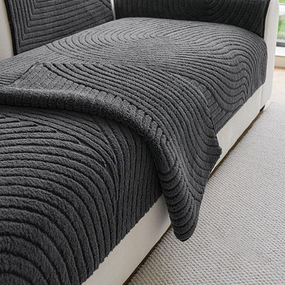 Cotton Velvet Winter Sofa Cushion Non-Slip Plush Couch Cover