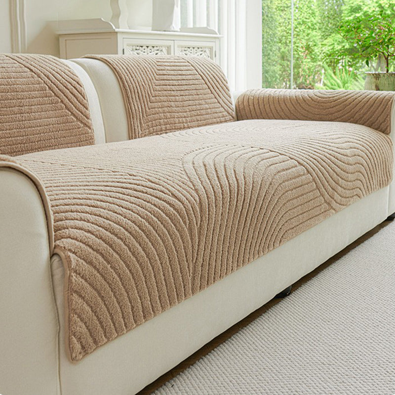 Cotton Velvet Winter Sofa Cushion Non-Slip Plush Couch Cover