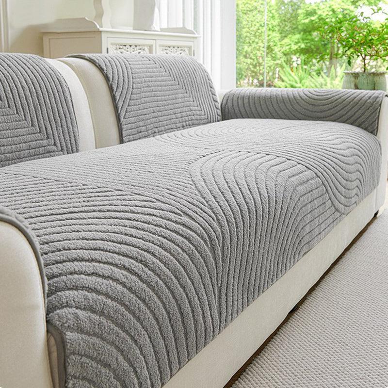 Cotton Velvet Winter Sofa Cushion Non-Slip Plush Couch Cover
