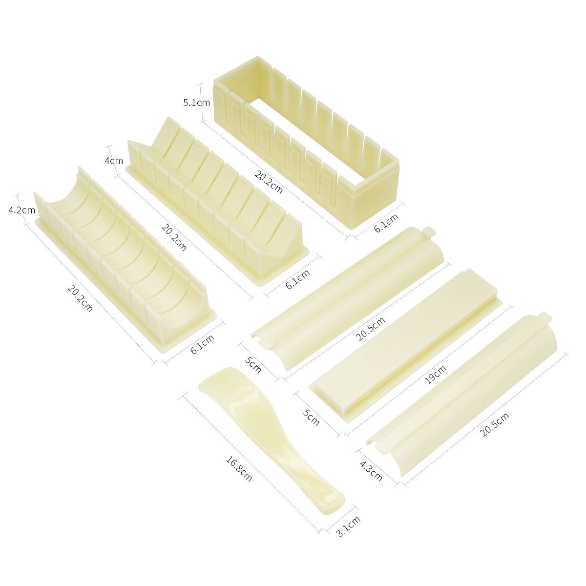 DIY Sushi Mold Kit | 10-Piece Set, Easy to Use, BPA-Free