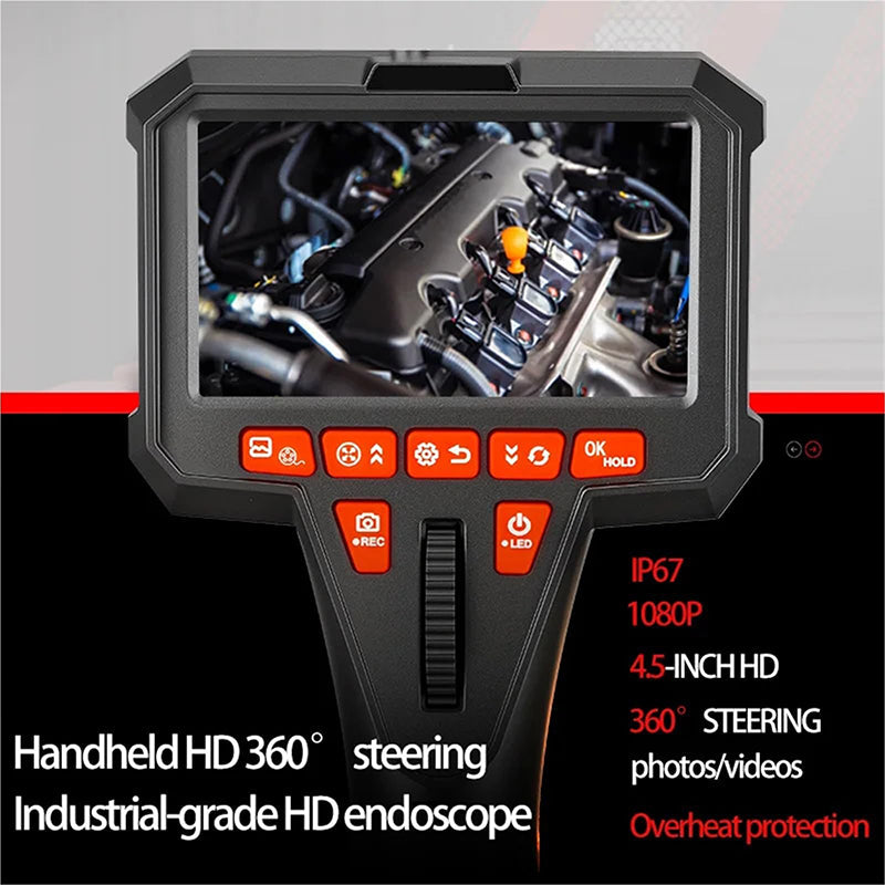 6mm Handheld Automotive Endoscope with Articulating Camera