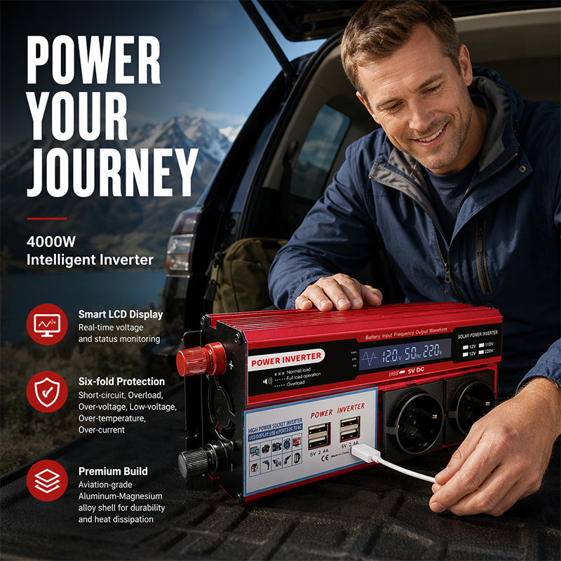 High-Power 12V to 230V Car Power Inverter 
