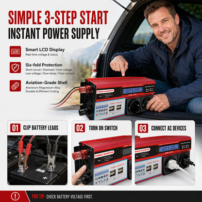 High-Power 12V to 230V Car Power Inverter 