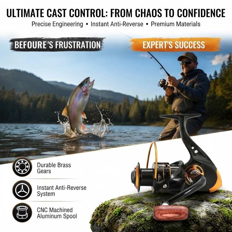 ⏳Time-Limited Special⏰Heavy-Duty CNC Spool Spinning Reel – Precision Engineered to Handle Any Fish! 🐟