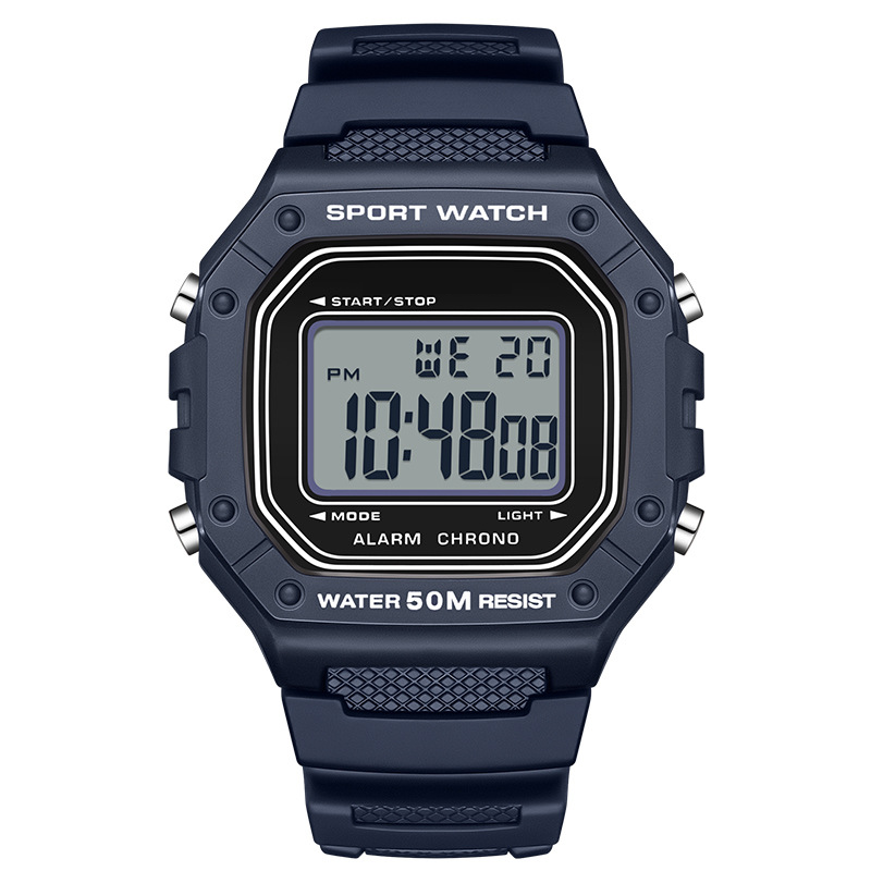 Men's Waterproof Digital Watch with LED Luminous Display