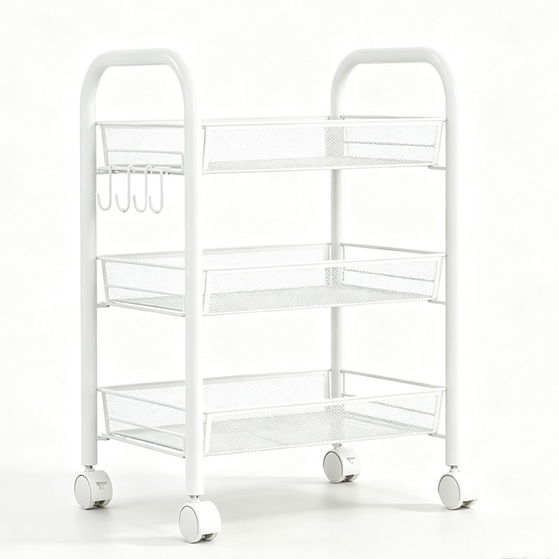 3/4 Tier Mobile Mesh Storage Utility Cart with Wheels