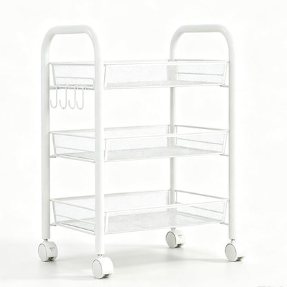 3/4 Tier Mobile Mesh Storage Utility Cart with Wheels