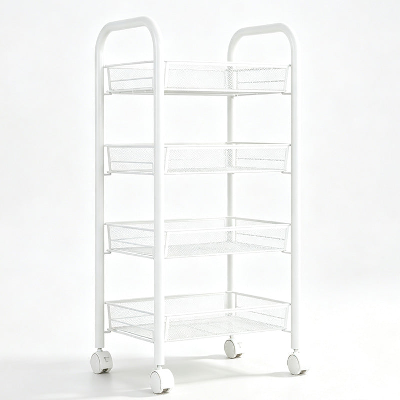 3/4 Tier Mobile Mesh Storage Utility Cart with Wheels
