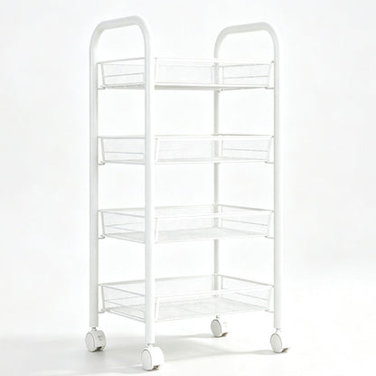 3/4 Tier Mobile Mesh Storage Utility Cart with Wheels