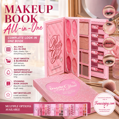 Coffret palette de maquillage tout-en-un en forme de livre
