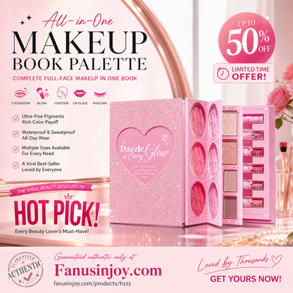 Coffret palette de maquillage tout-en-un en forme de livre