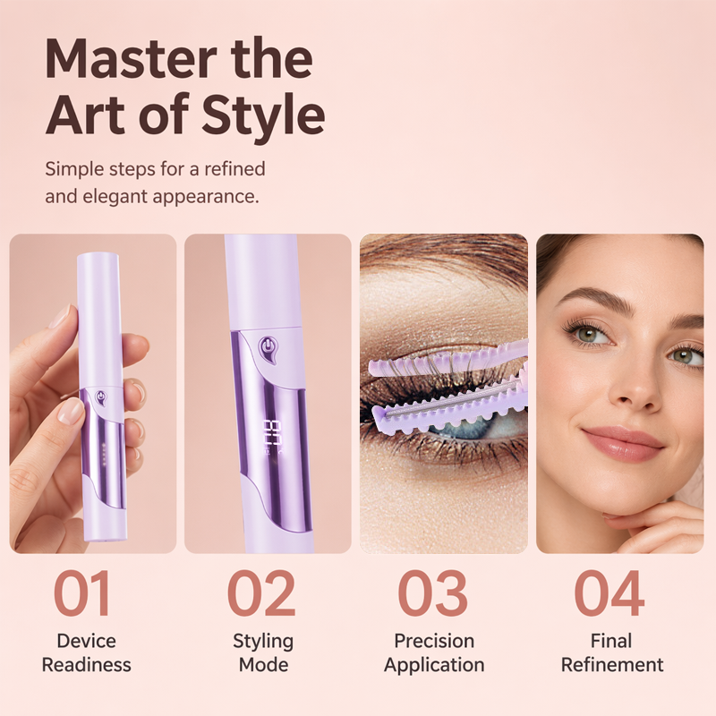 Portable Heated Eyelash Curler with LED Digital Display