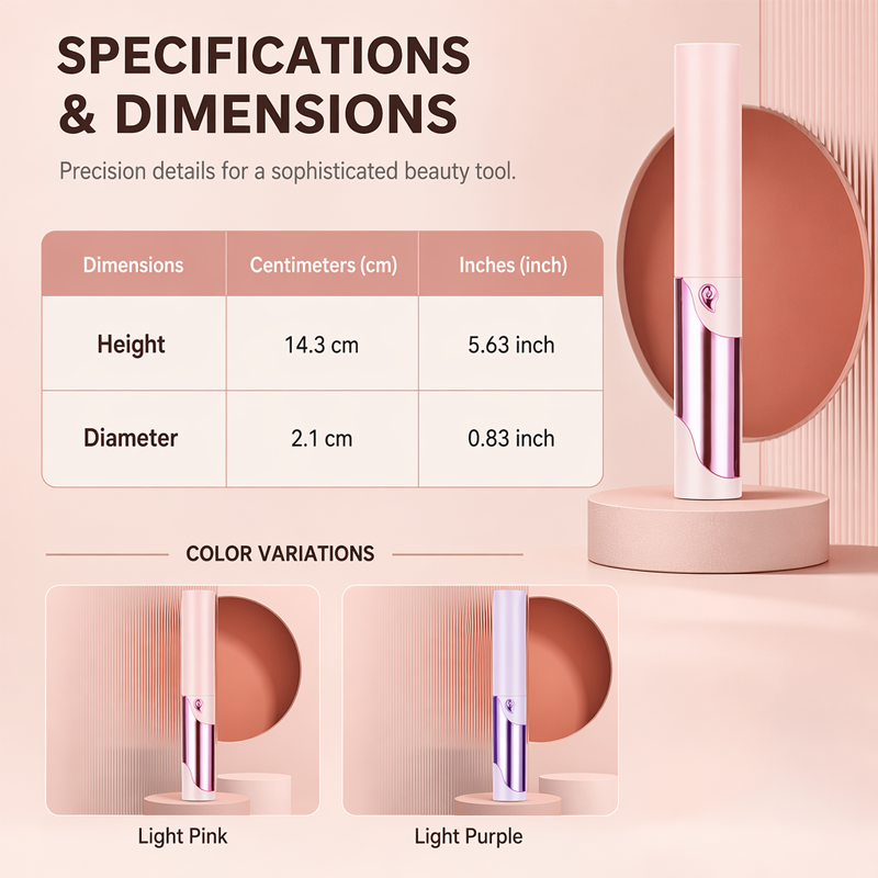 Portable Heated Eyelash Curler with LED Digital Display