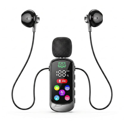 Bluetooth Karaoke Headset with Secure Collar Spring Clip