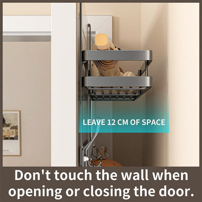 Over The Door Hooks with Storage Basket