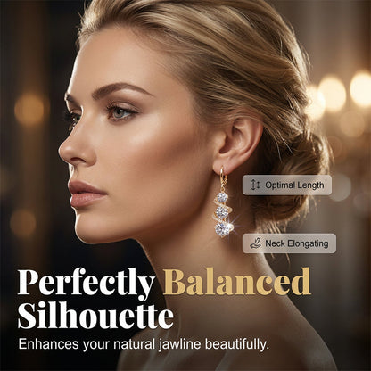 Asymmetrical Spiral & Drop Earrings
