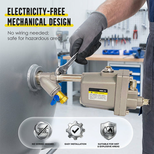 ⚙️💧 Zero Air Loss Automatic Drain Valve – 50% OFF! Float-operated, self-draining, no electricity needed – keeps compressed air dry & efficient. 🛡️