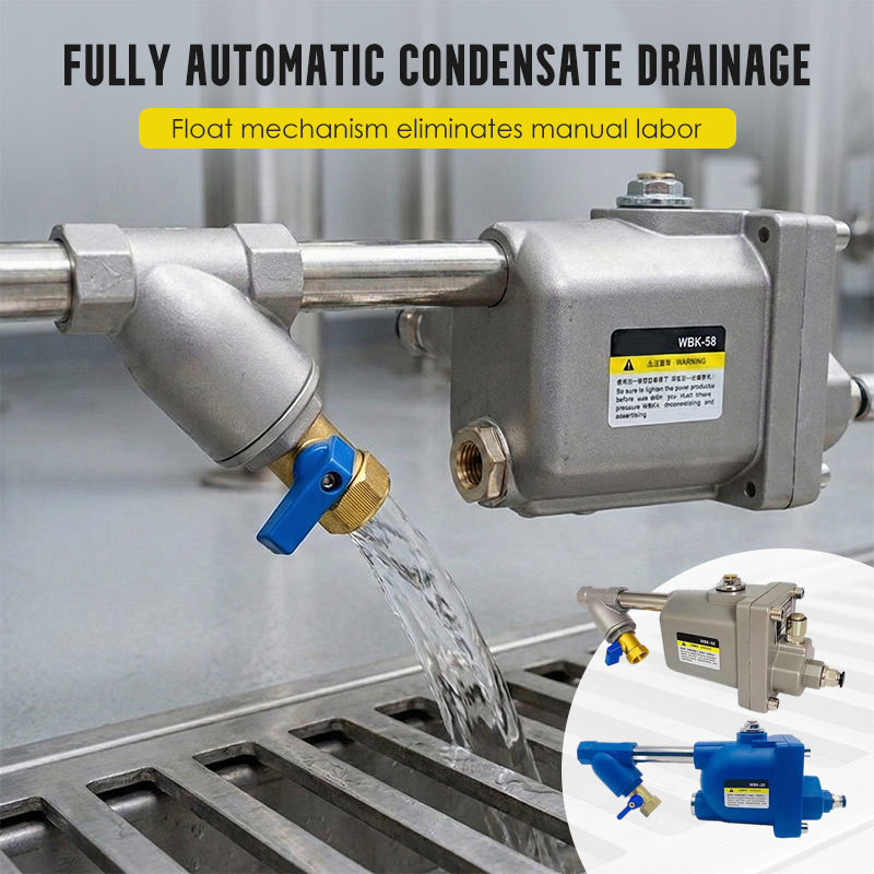 ⚙️💧 Zero Air Loss Automatic Drain Valve – 50% OFF! Float-operated, self-draining, no electricity needed – keeps compressed air dry & efficient. 🛡️